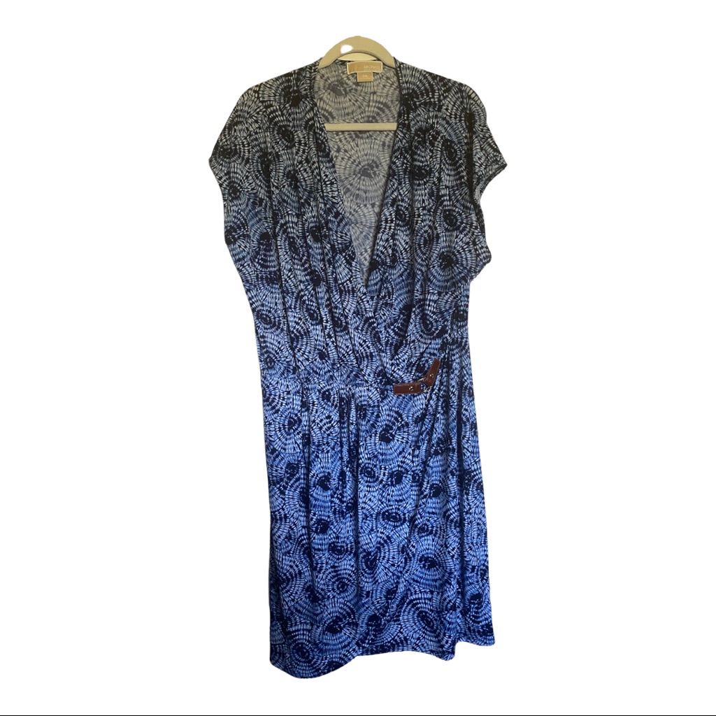 Michael Kors Blue Sunburst Cenco Dress